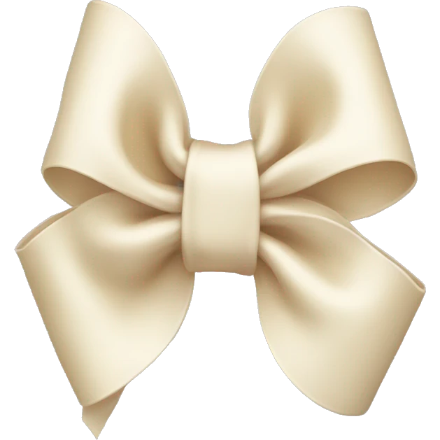 cream bow emoji