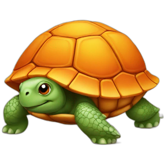 Orange turtle emoji