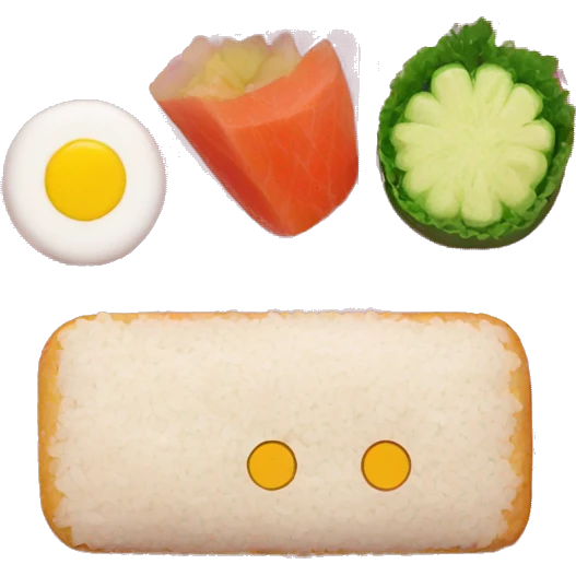 Light pink bento box open emoji