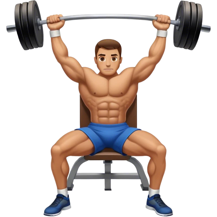 A guy doing bench press emoji