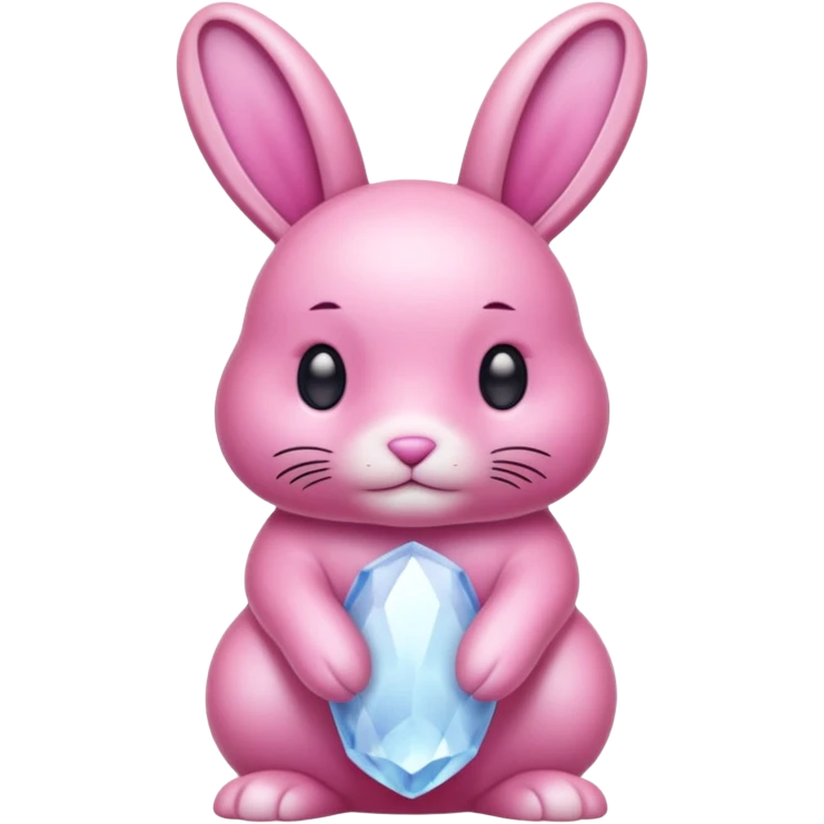  crystallized bunny pink emoji