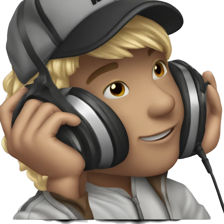 blonde boy with baseball cap emoji