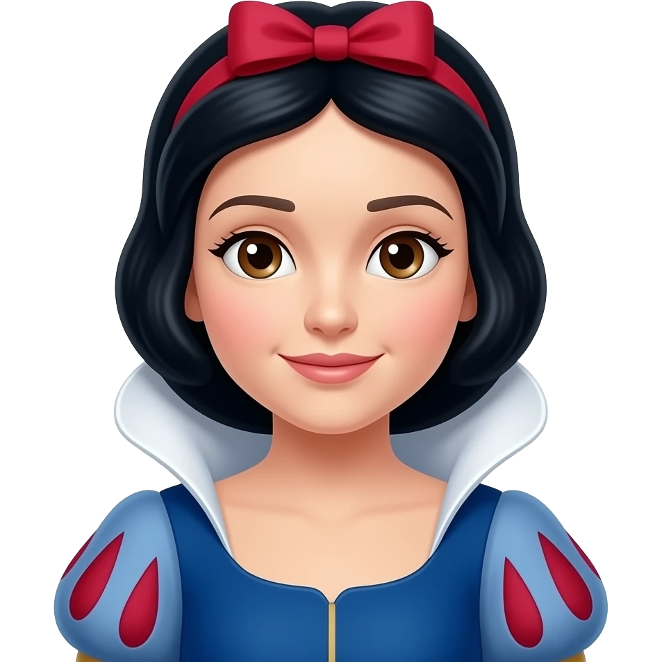 Snow White with straight long hair emoji