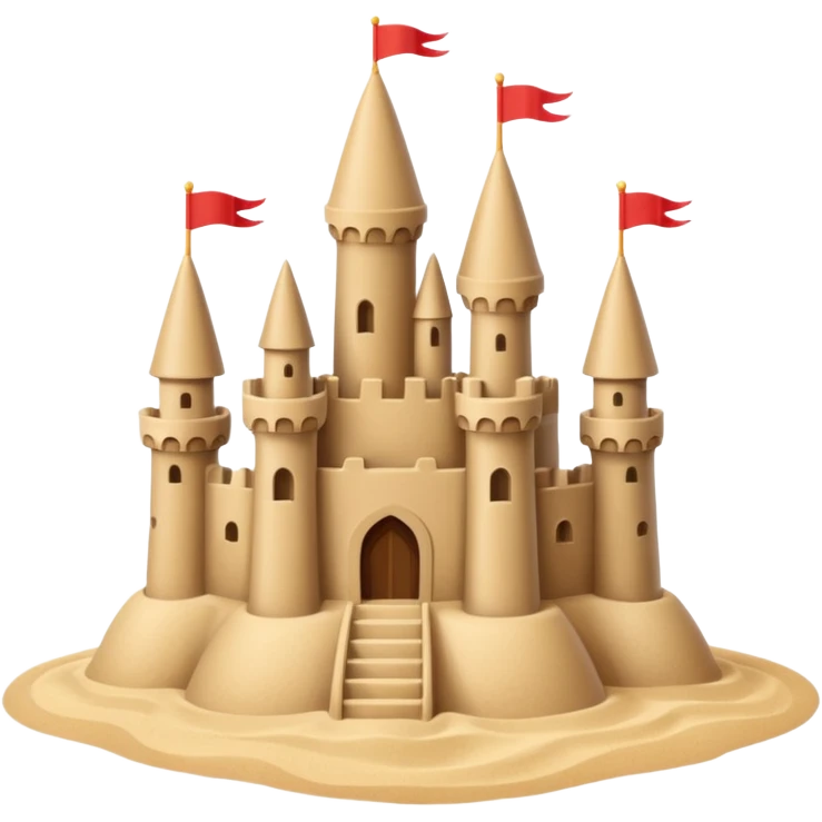 sandcastle on the beach emoji