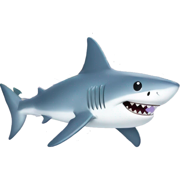 Shark with rainbow emoji