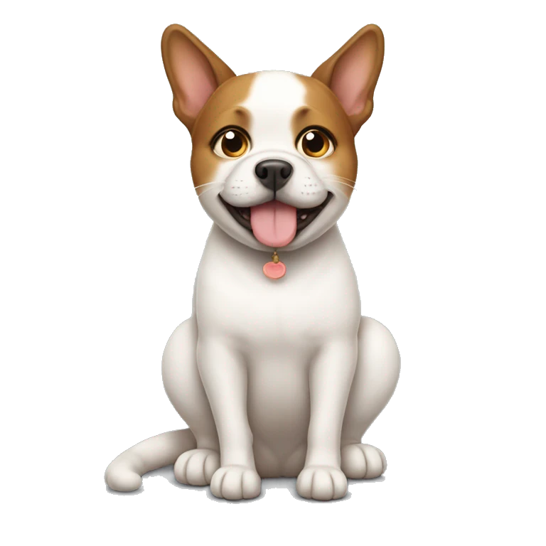Pregnant Cat-dog emoji