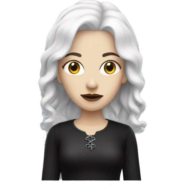 Gothic white woman standing emoji