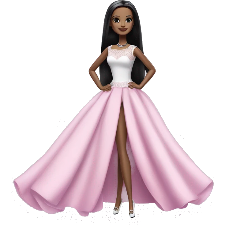 Evening Gown Barbie, Wednesday Addams,cute,showing off, show full body,accessories  emoji