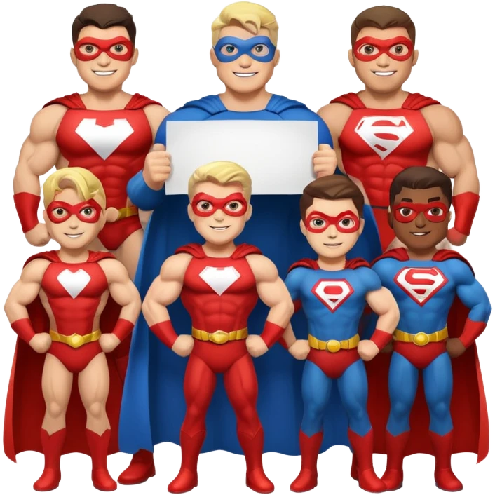 superheros with bannie emoji
