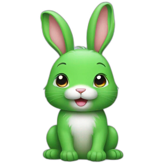Green bunny emoji