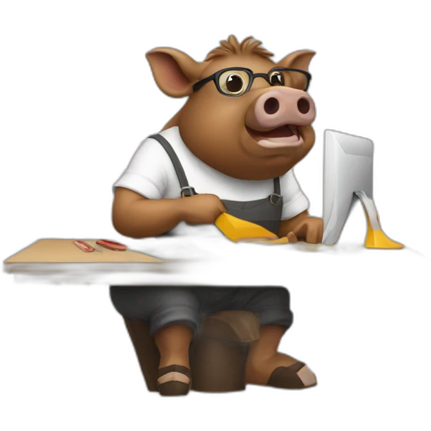 real-boar-brand-designer-at-work emoji