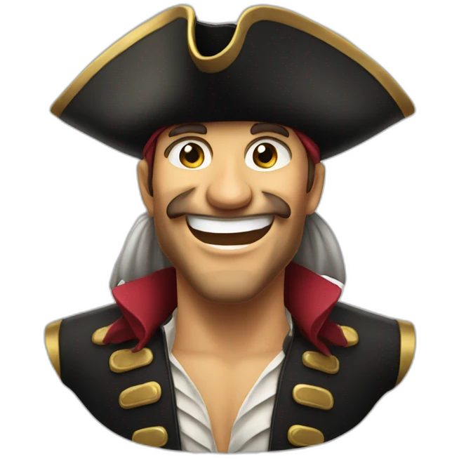 Grinning pirate Face emoji