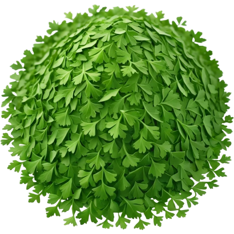 loose scatter of finely chopped dried parsley leaves with flat jagged shapes and soft matte texture, color ranges from bright to muted green, slight curl and crispness suggesting freshness preserved, no jar spoon or extras, just the herb, soft lighting, subtle shadows, emoji scale emoji