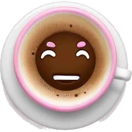 Cup coffee pink emoji
