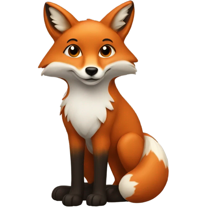 Heart-shaped fox emoji