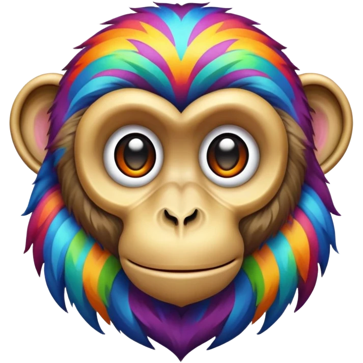 Psychedelic monkey emoji