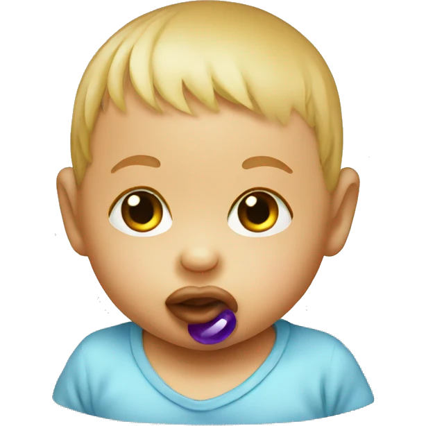 baby with a pacifier  emoji