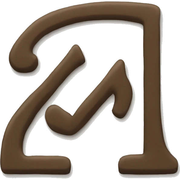 The letter כ in big and the letter מ inside it emoji