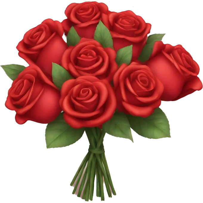 Red rose bouquet  emoji