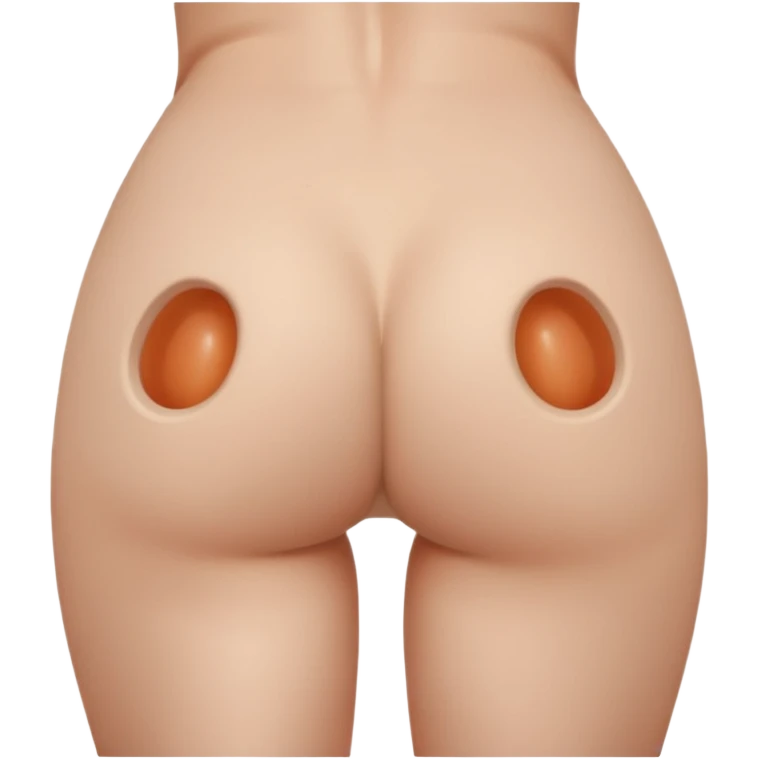 Nude woman showing her butt with a hole in the middle emoji