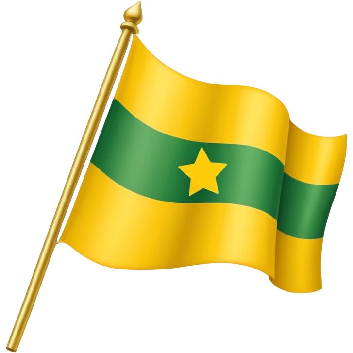 Circassian flag emoji with green background, yellow stars and stripes emoji