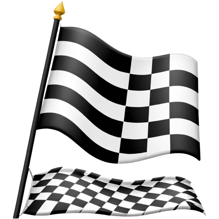 finish line with checkered flag emoji