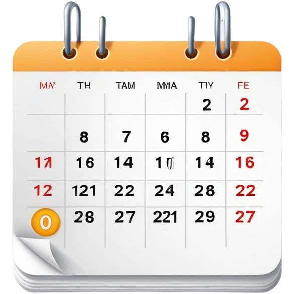 calendar with a date circled emoji