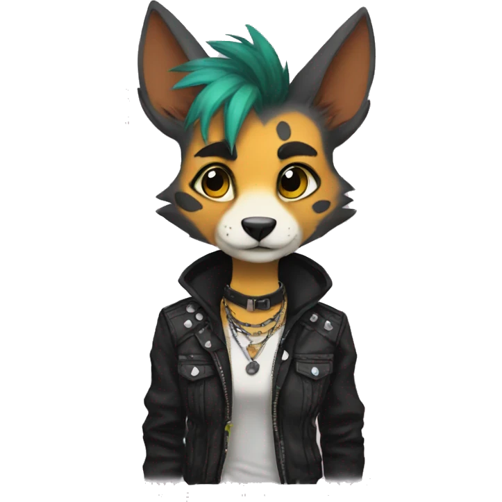 Punk Anthro Fursona emoji