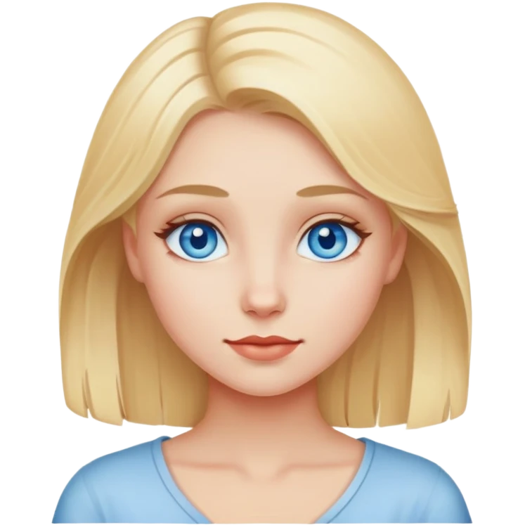 Girl in love (blonde with blue eyes) emoji