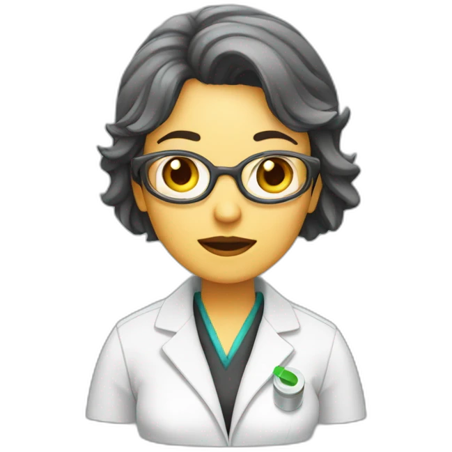 Female scientist says stop pills emoji