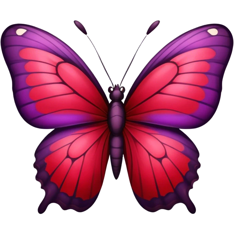 Dark-purple-maroon-red butterfly  emoji