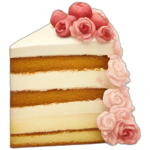 big triangle piece of wedding cake emoji
