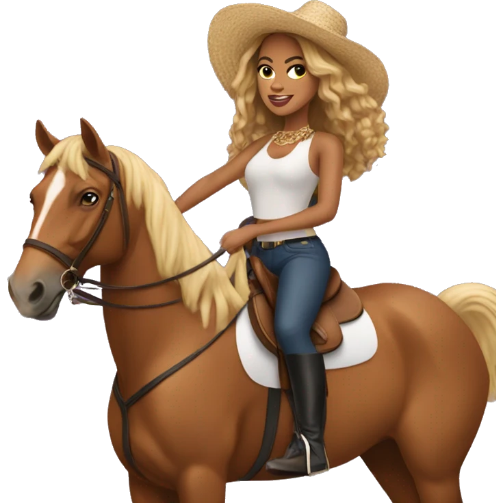 beyoncé riding horse emoji