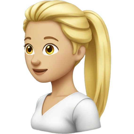 blond ponytail woman emoji