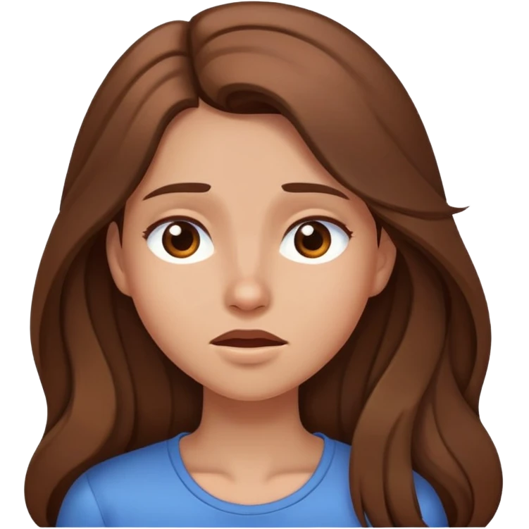 A girl with long hair nods her head emoji