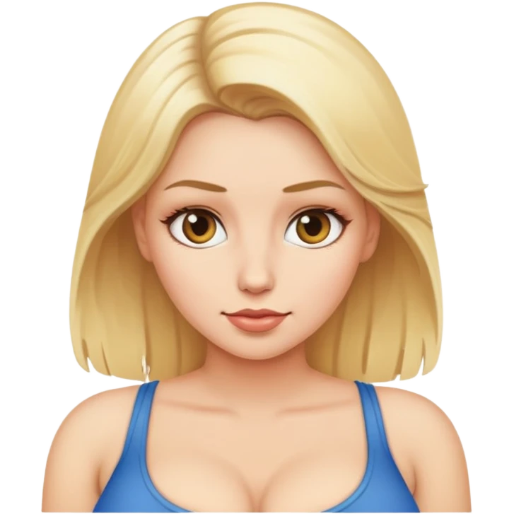 Gyat blonde with giant tits emoji