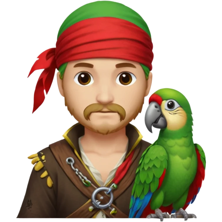 pirate and parrot emoji