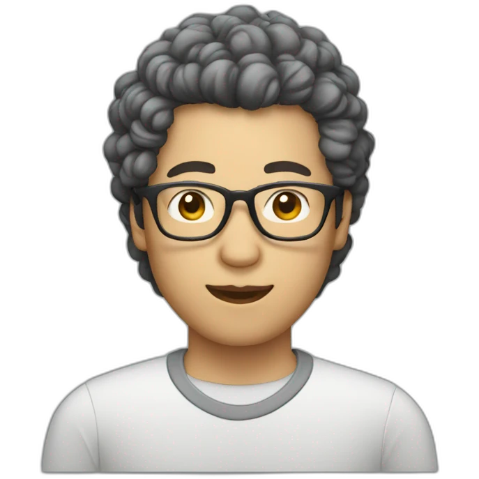 asian man with perm and glasses emoji