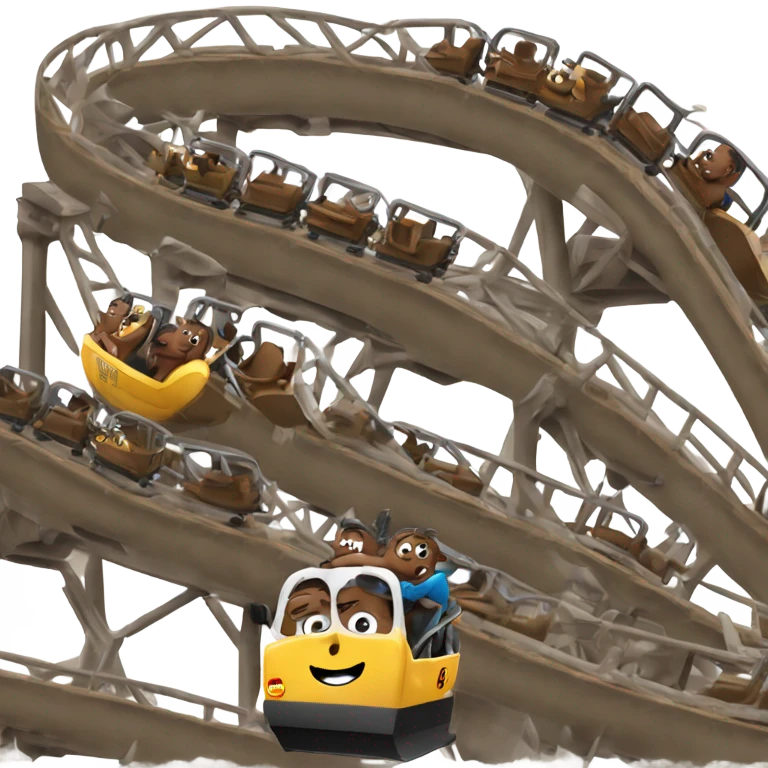 rollercoaster with ups and downs emoji