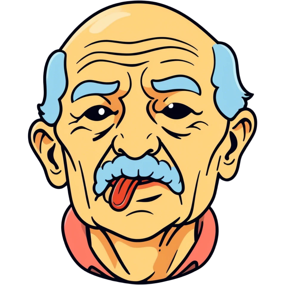 Licking my chops and drooling old man emoji