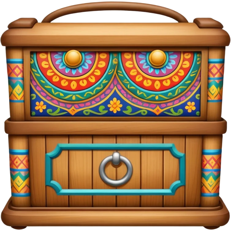 wooden balero with painted patterns emoji