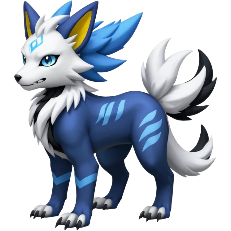 WereGarurumon-Zeraora-Renamon-Absol-fusion-hybrid-creature (full body emoji