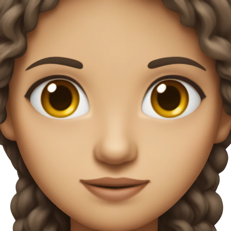 petite fllle brune aux yeux bleus emoji
