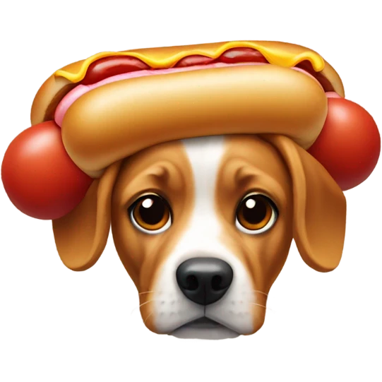 Dog in hotdog costume  emoji