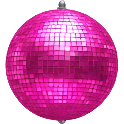 pink mirrorball emoji