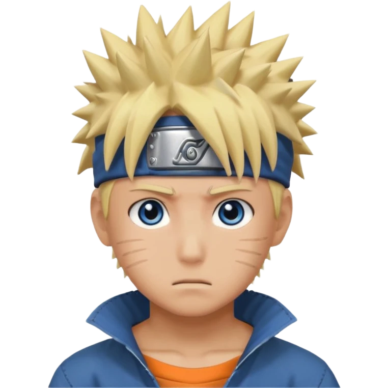 Naruto Anime style boy head emoji