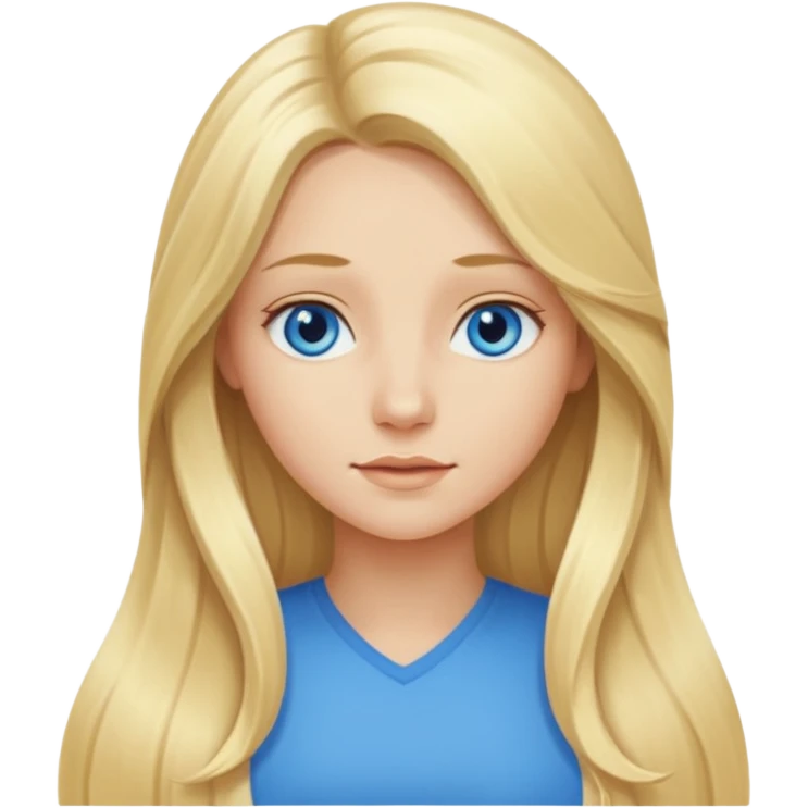 Long hair blonde girl emoji
