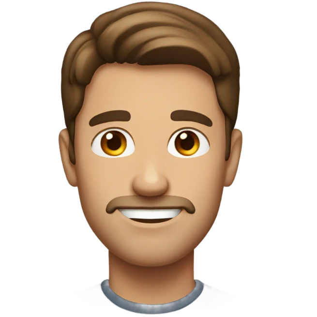 A man with brown hair  emoji