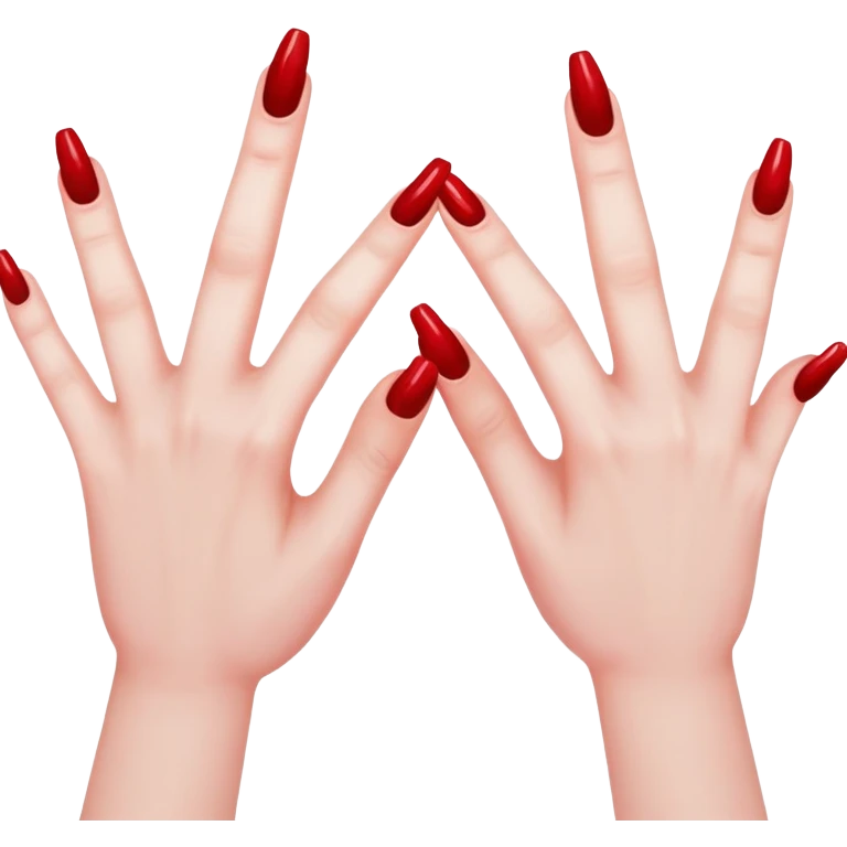 Two hands spelling blood with the fingers emoji