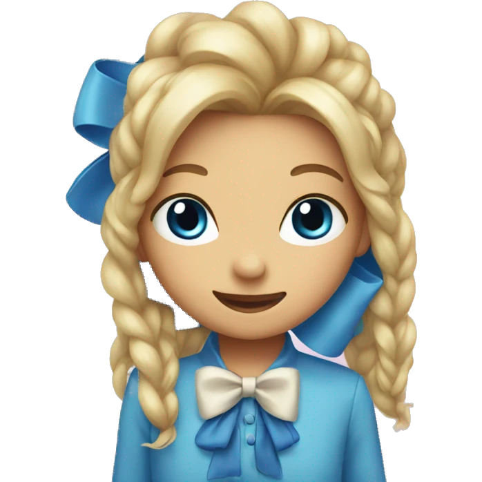 Blue bow emoji